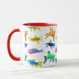 Taza de Acuarela "Algo Sospechoso"