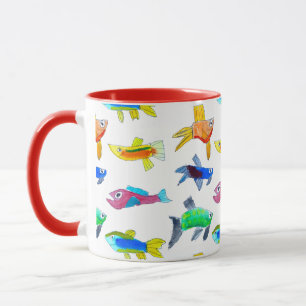 Taza de Acuarela "Algo Sospechoso"