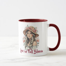 Taza de Acuarela Floral Amor en Flor