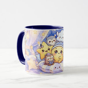 Taza de Acuarela para la Hora de Dormir con Luna L