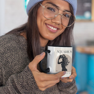 Taza de Acuario Regalo de astrología femenina pa