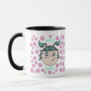 Taza de ADHD con diseño "ADHD Cute"