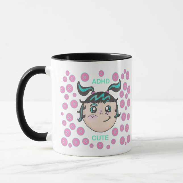 Taza de ADHD con diseño "ADHD Cute" (Izquierda)