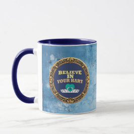 Taza de Afirmación Azul Oscuro - Cree en tu Dolor