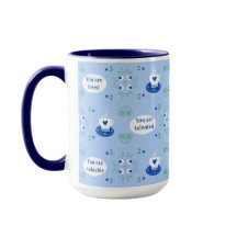 Taza de afirmaciones de café azul Taza de café 