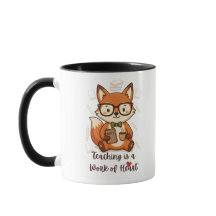 Taza de agradecimiento para maestros con nombre pe