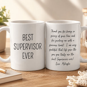 Taza de agradecimiento sincero para el mejor super