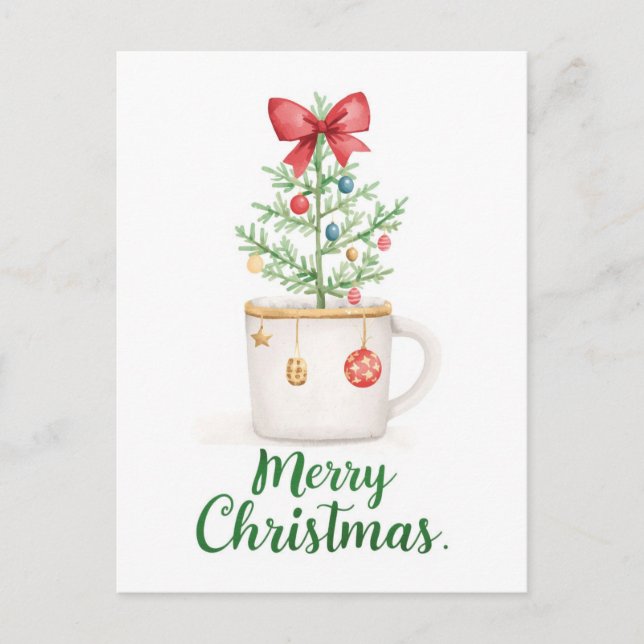 Taza de agua minimalista de Navidad (Anverso)