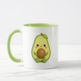 Taza de aguacate Kawaii linda | Taza de café de fr