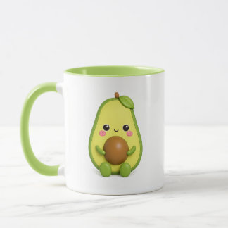 Taza de aguacate Kawaii linda | Taza de café de fr