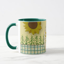 Taza de álbum de recortes de girasol