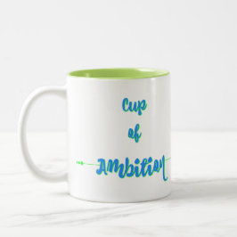 Taza de ambición - verde azul