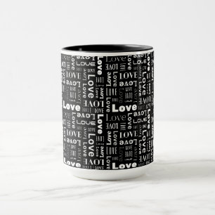 Taza de amor abstracto