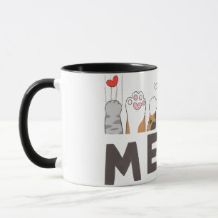 Taza de amor de patas de mascota linda