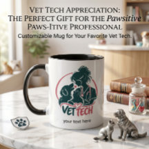Taza de amor de técnico veterinario