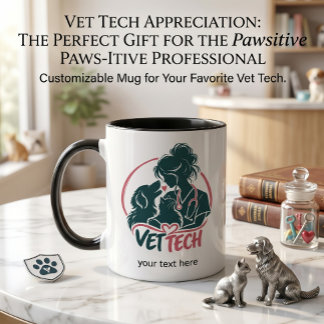 Taza de amor de técnico veterinario