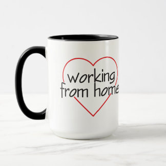 Taza de amor por trabajar desde casa