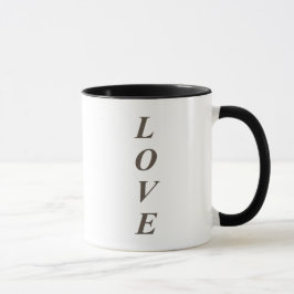 Taza de amor vertical dorada