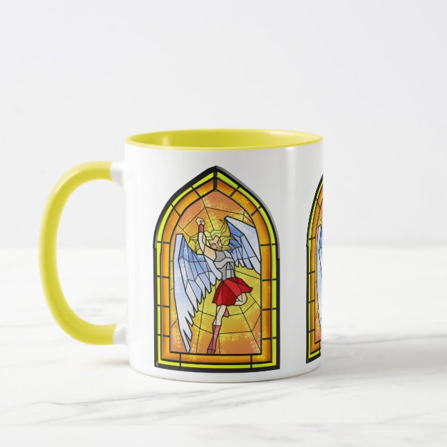 Taza de Ángel de Vidrio Emplomado (Izquierda)