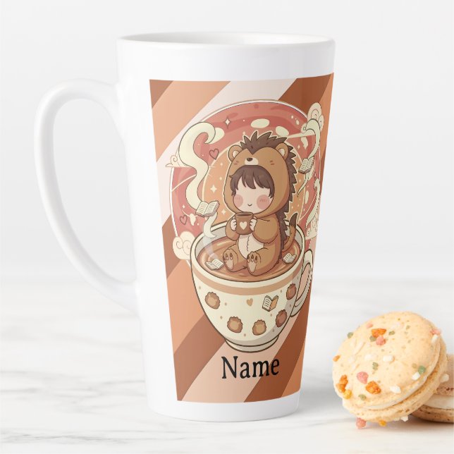 Taza de anime de erizo Jumbo Café y Latte 17oz (In situ)
