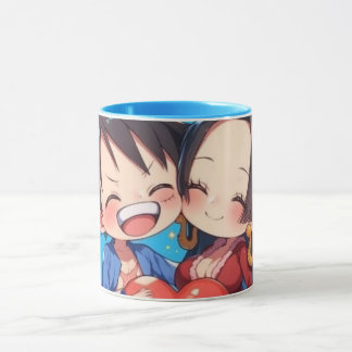 Taza de anime de Luffy y Boa Hancock