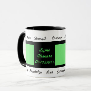 Taza de ánimo con cinta de concienciación sobre la