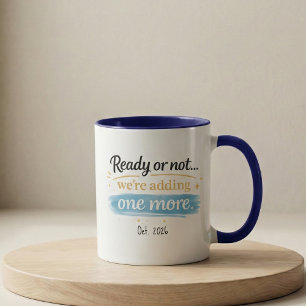 Taza de anuncio de embarazo lista o no