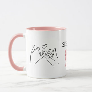 Taza de apoyo y fortaleza para hermanas