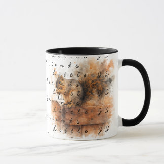 Taza de ardilla en acuarela – Regalo de animal de