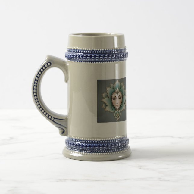 Taza de arte de Dama Persa Turquesa y Plata | Fant (Izquierda)