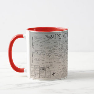 Taza de arte de fanáticos de Supernatural dibujada