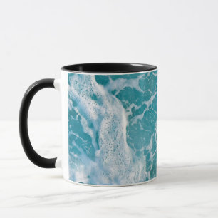 Taza de arte de olas del océano