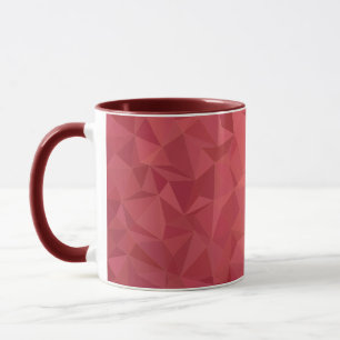 Taza de arte de polígono rojo elegante para regalo