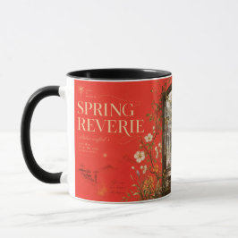 Taza de Arte de Ventana de Patio de Primavera Lluv