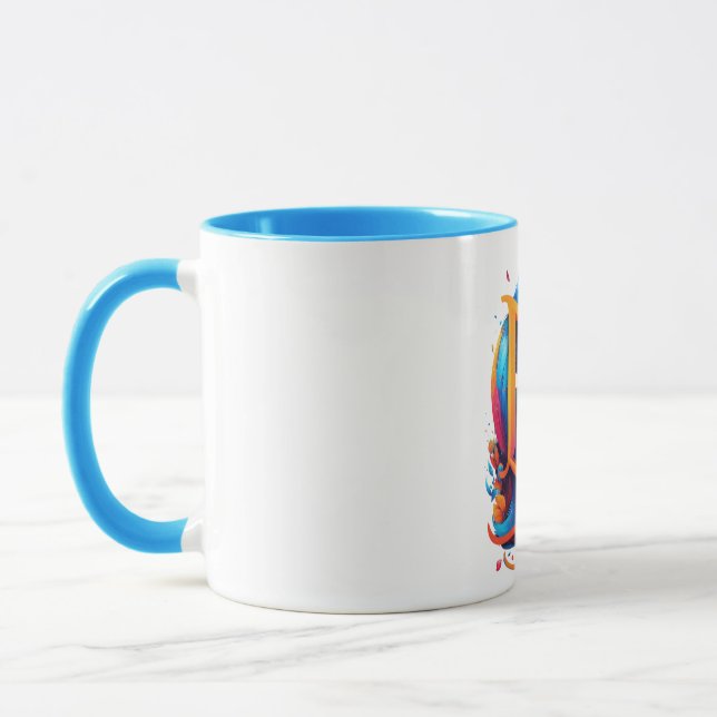Taza de arte de zorro azul (Izquierda)