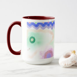 Taza de arte impresionista de galaxias pastel