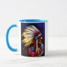 Taza de arte original del jefe "Hunkpapa"