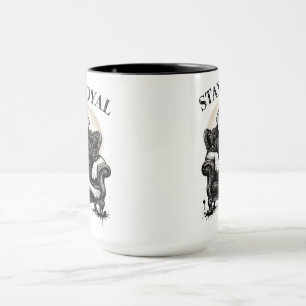 Taza de artista de perro genial Stay Loyal, línea 