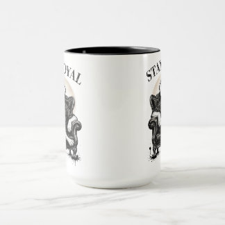 Taza de artista de perro genial Stay Loyal, línea