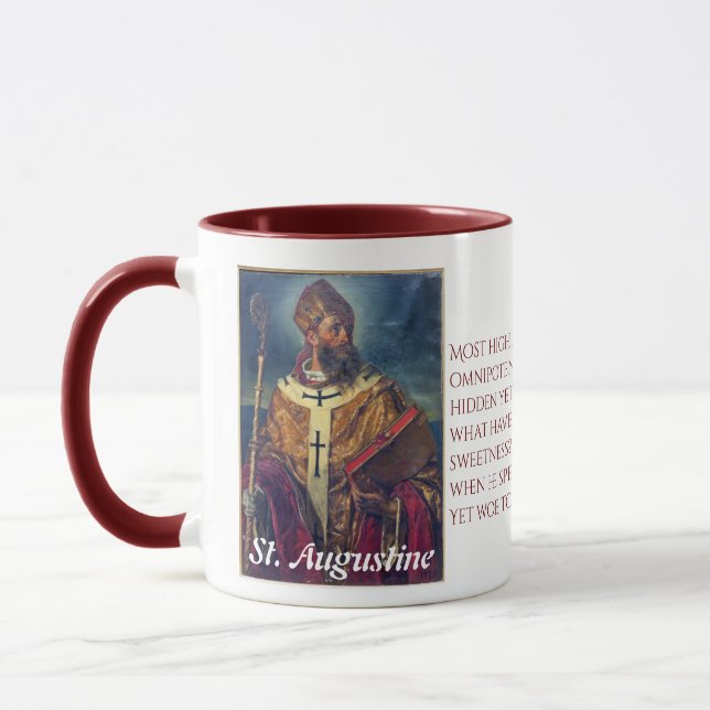 Taza de Augustine con cita (Izquierda)