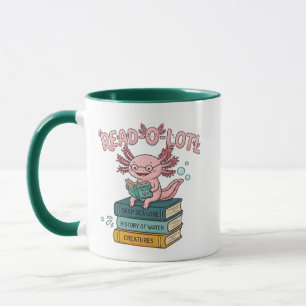 Taza de axolotl Read O Lotl - Gi de café divertido