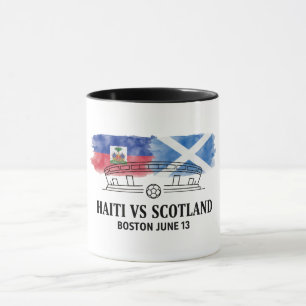 Taza de bandera de acuarela de fase de grupos Hait