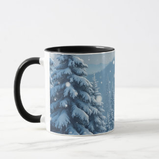 taza de barro de invierno