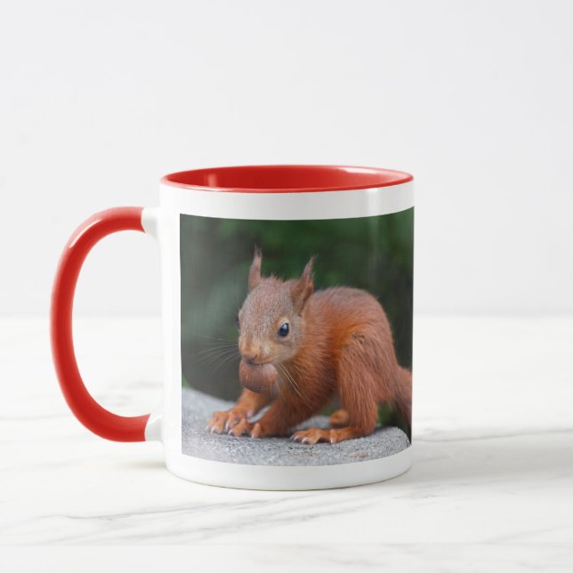 Taza de bebé de ardilla con nuez (Izquierda)