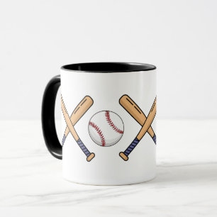 Taza de béisbol – Béisbol vintage bate y pelota De