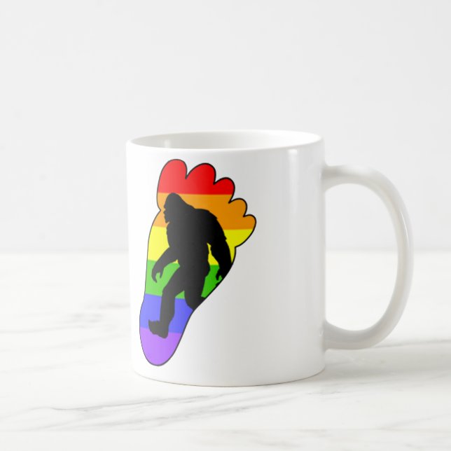 Taza de Bigfoot del orgullo gay (Derecha)