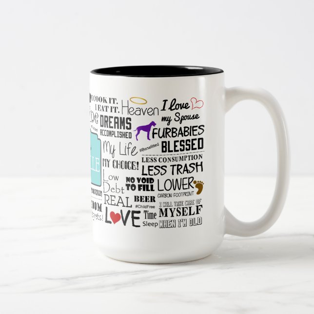 Taza de Blissville Childfree (2-Toned) (Derecha)