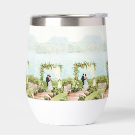 Taza de boda botánica con acuarela – Favor para in