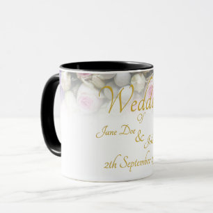 Taza de boda - Novia con ramo de boda colorido