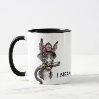Taza de bombero sarcástico humor de burro compañer